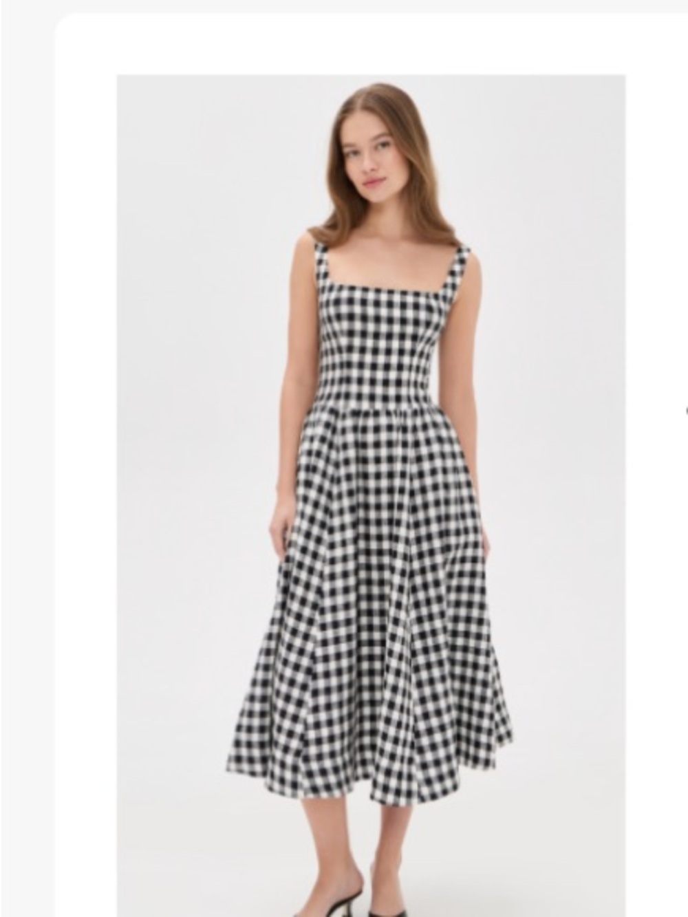 Janu Linen Dress size 4 black check NWT